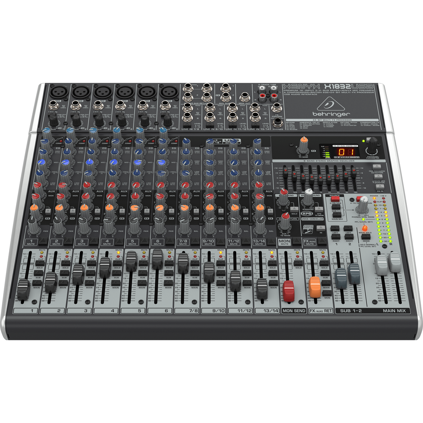 Behringer Xenyx X1832USB Premium 18-Input 3/2-Bus Mixer & USB Audio Interface