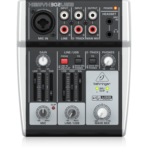 Behringer Xenyx 302USB 5-Input Mixer