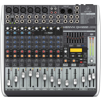 Behringer Xenyx QX1222USB Premium 16-Input Mixer with USB and Effects