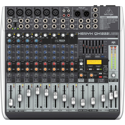 Behringer Xenyx QX1222USB Premium 16-Input Mixer with USB and Effects