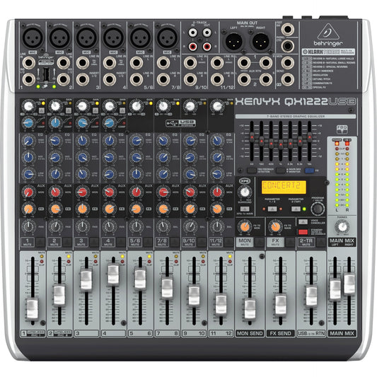 Behringer Xenyx QX1222USB Premium 16-Input Mixer with USB and Effects