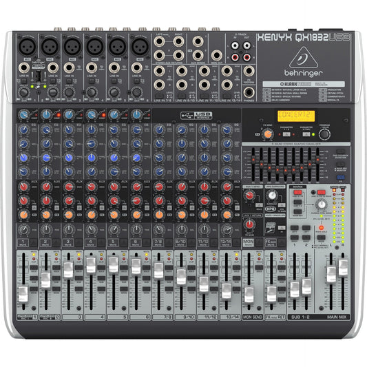 Behringer Xenyx QX1832USB Premium 18-Input Mixer with USB and Effects