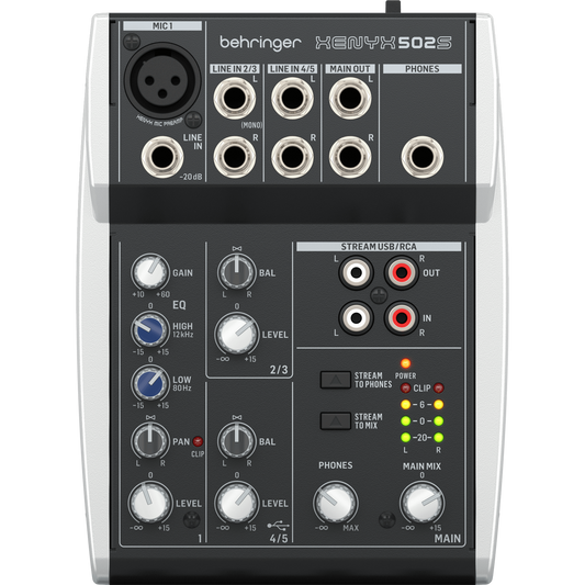 Behringer Xenyx 502S 5-Channel Analog Streaming Mixer