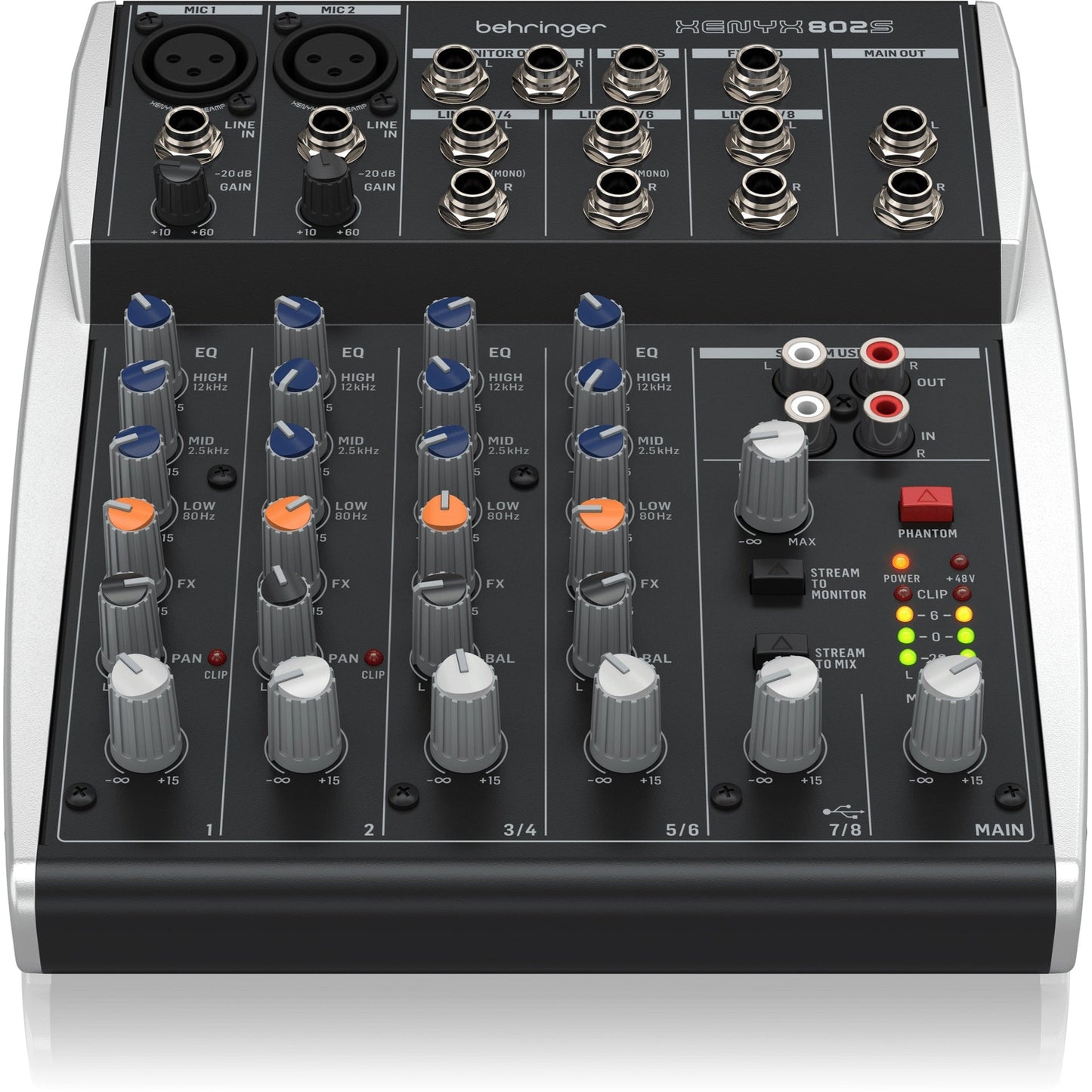 Behringer Xenyx 802S 8-Channel Analog Streaming Mixer