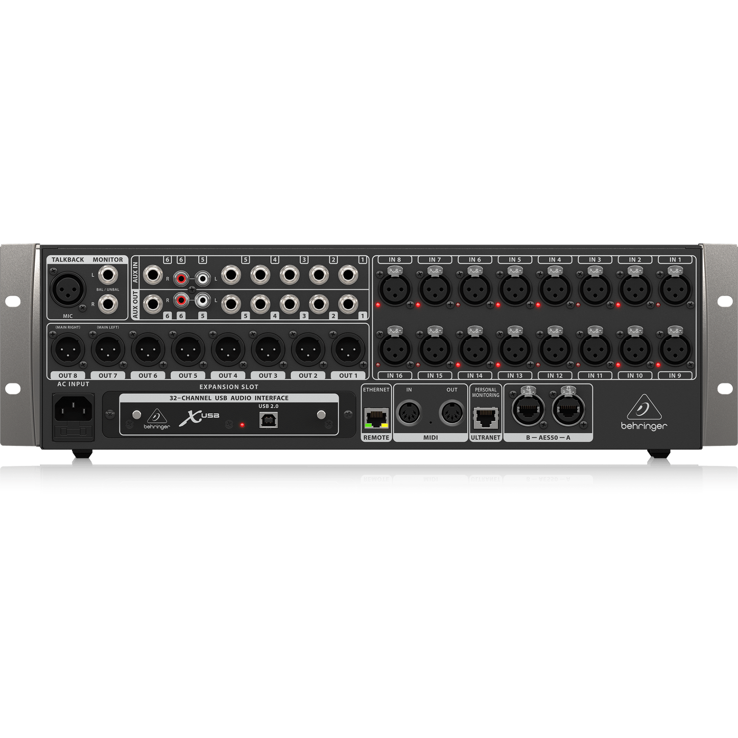Behringer X32 Rack 40-Input-Channel 25-Bus Digital Rack Mixer