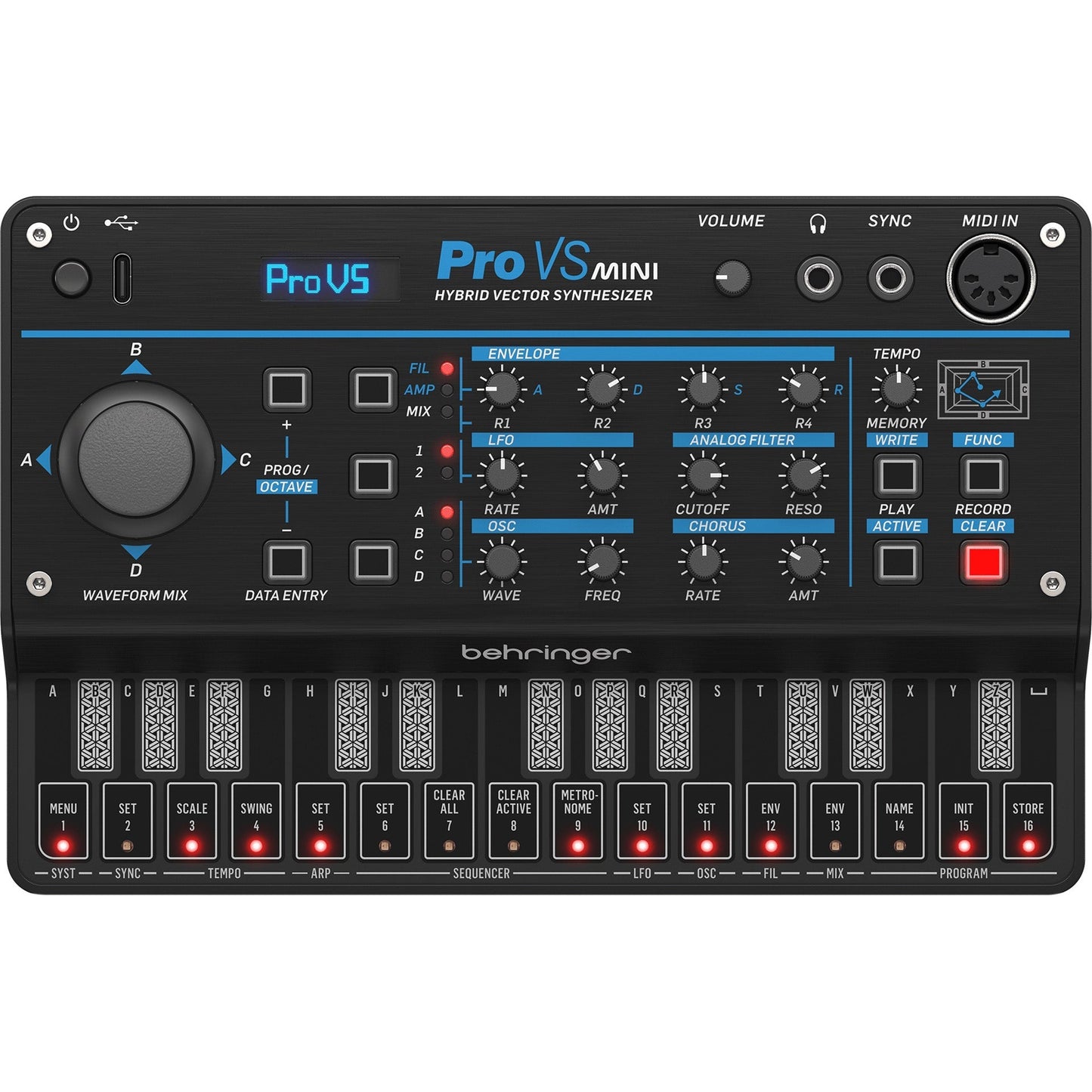 Behringer PRO VS MINI Portable 4-Voice Hybrid Synthesizer