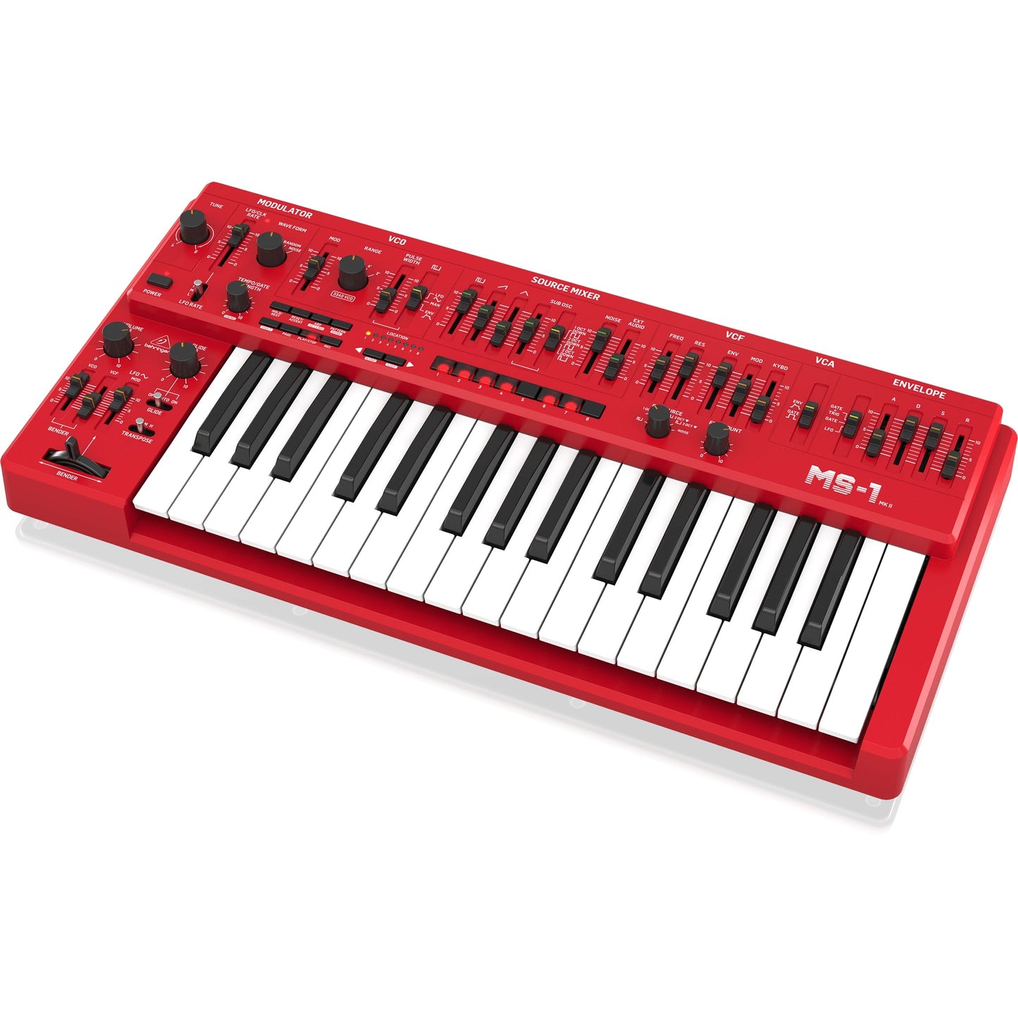 Behringer MS-1 MKII RD Analog Synthesizer, Red