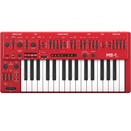 Behringer MS-1 MKII RD Analog Synthesizer, Red