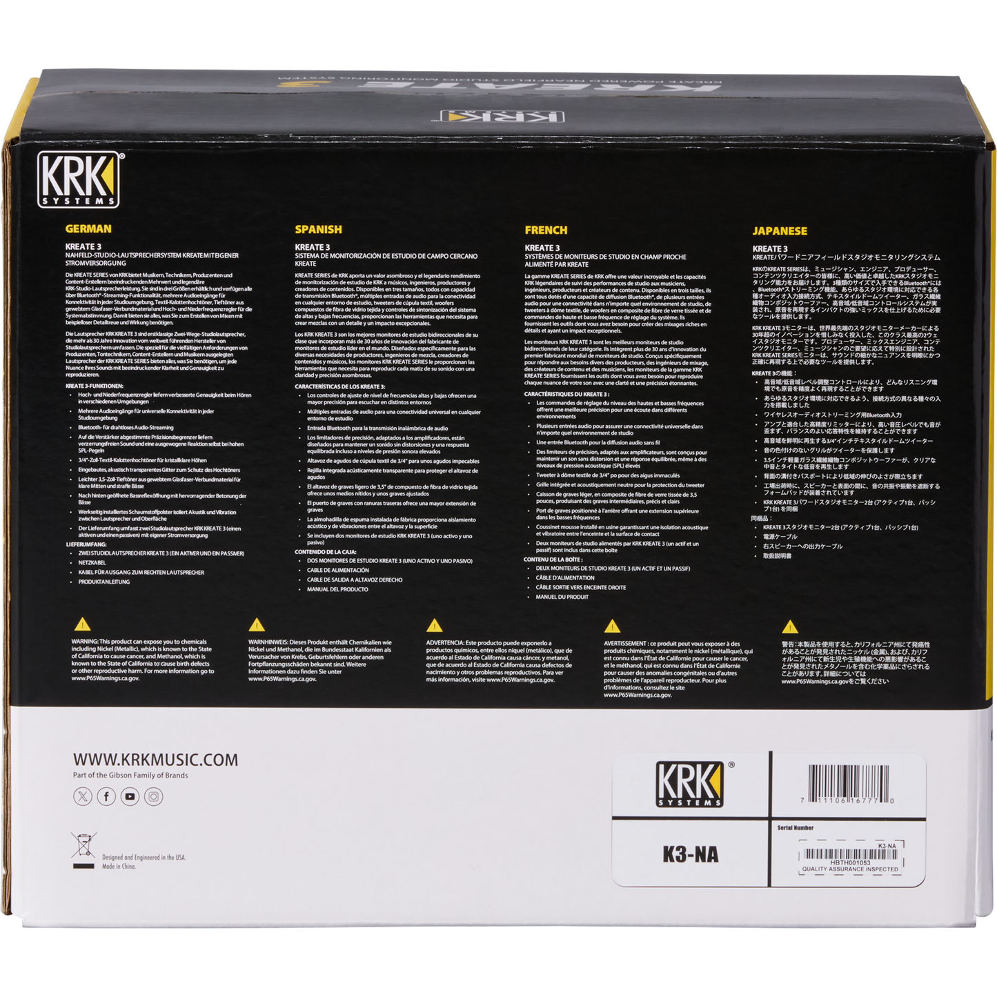 KRK Kreate 3 Studio Monitor - Pair