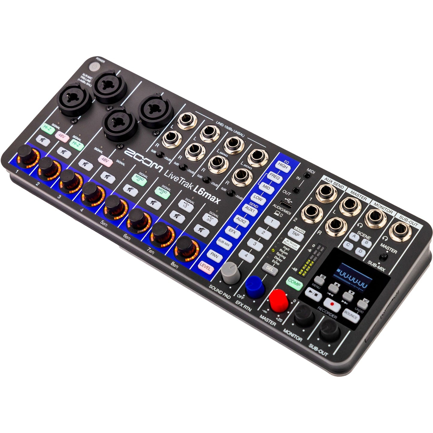 Zoom L6Max Portable 12-Channel Battery Powered Live Mixer and Recorder