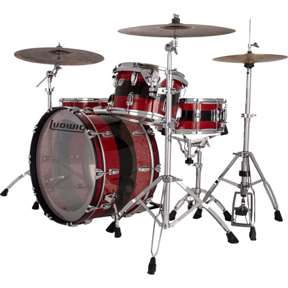 Ludwig 50th Anniversary Limited Edition Fab Shell Kit - Blue Green Clear Finish