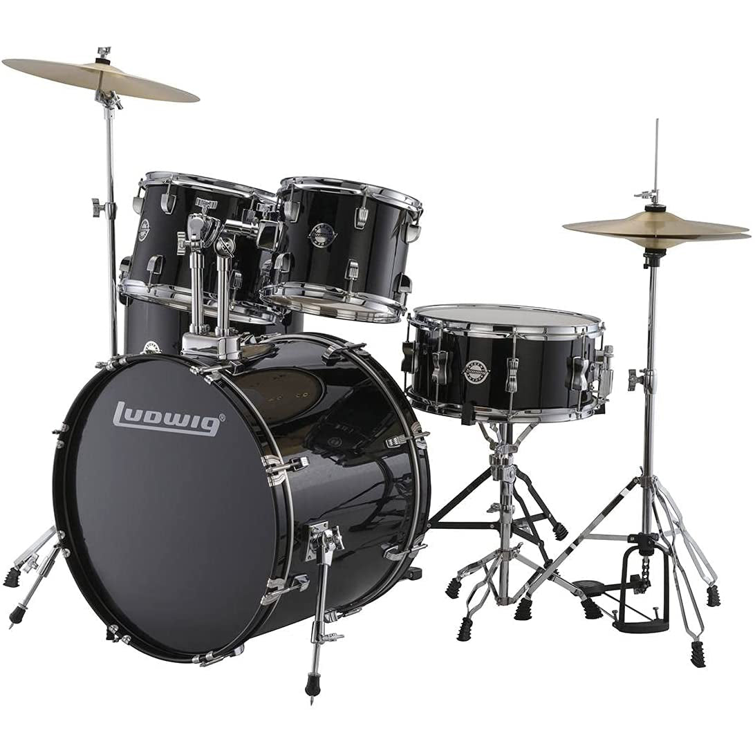 Ludwig Accent Drive 5-Piece Complete Drum Set - Black Sparkle