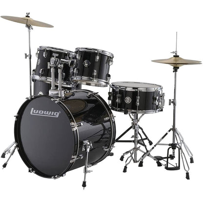 Ludwig Accent Drive 5-Piece Complete Drum Set - Black Sparkle