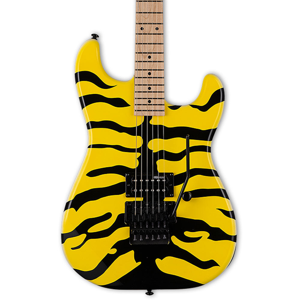 ESP LTD GL-200MT George Lynch Signature M1 Electric Guitar, Yellow w/ Tiger Graphic