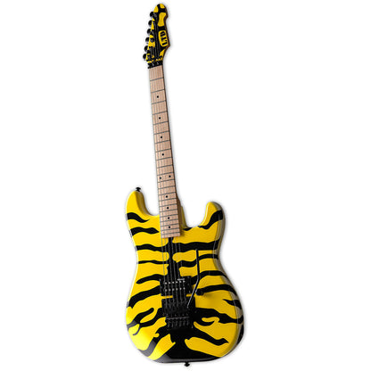 ESP LTD GL-200MT George Lynch Signature M1 Electric Guitar, Yellow w/ Tiger Graphic