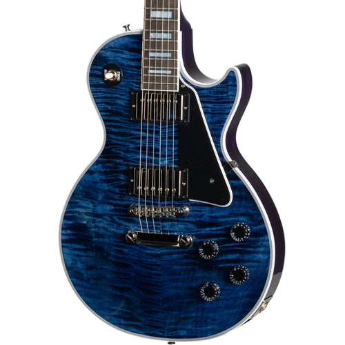 Gibson Les Paul Custom Figured Electric Guitar - Translucent Blue