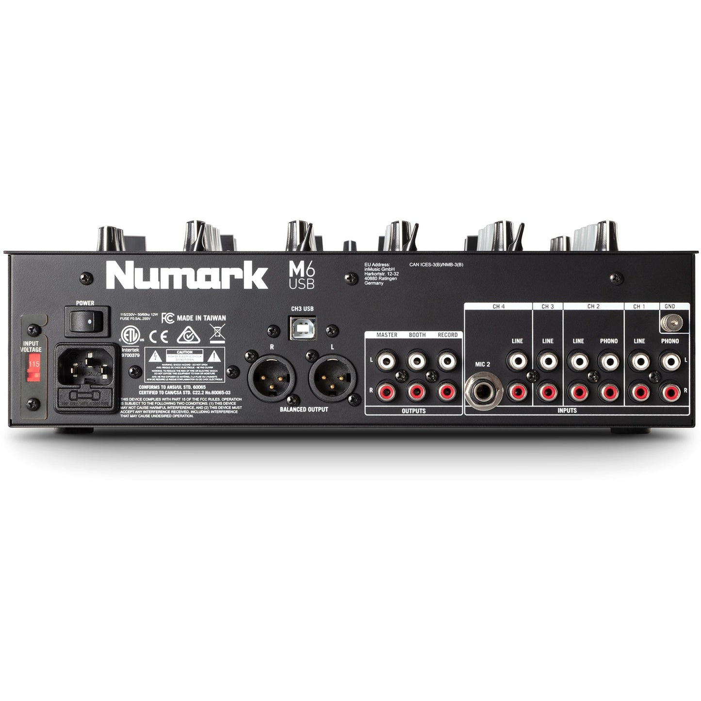 Numark M6 USB 4-channel DJ Mixer (Black)