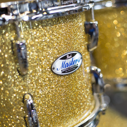 Pearl Masters Maple Complete Drum Kit in Bombay Gold Sparkle Lacquer Finish