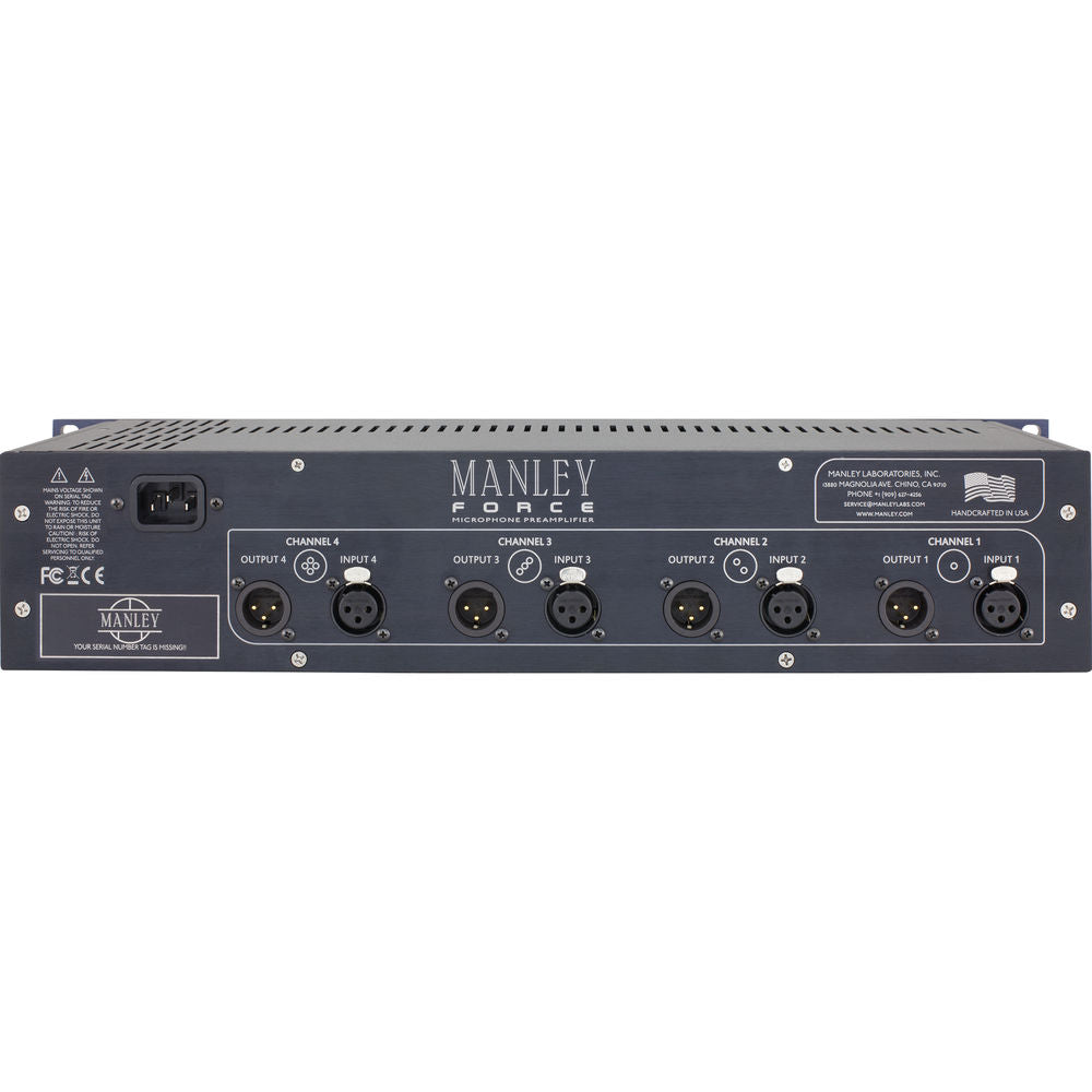 Manley Labs Force 4-Channel Vacuum Tube Microphone Preamplifier