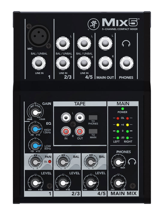 Mackie Mix5 5-Channel Compact Mixer