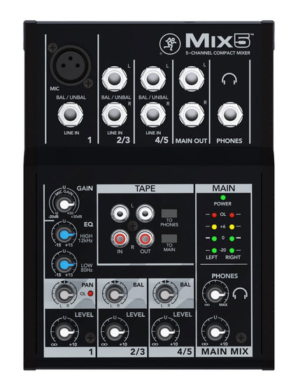 Mackie Mix5 5-Channel Compact Mixer