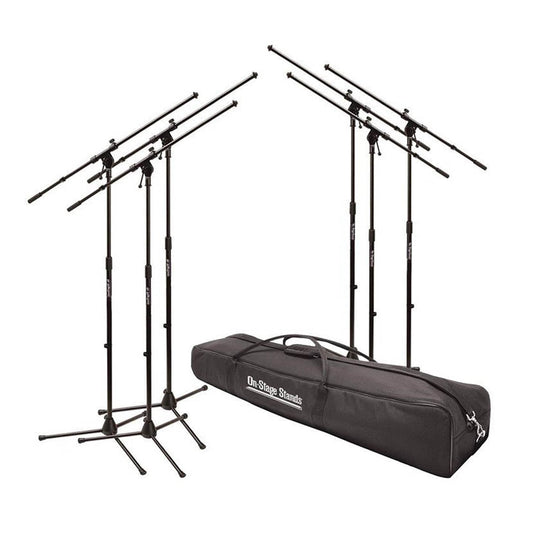 On-Stage MSP7706 6 Euroboom Mic Stands Value Bundle w/Bag