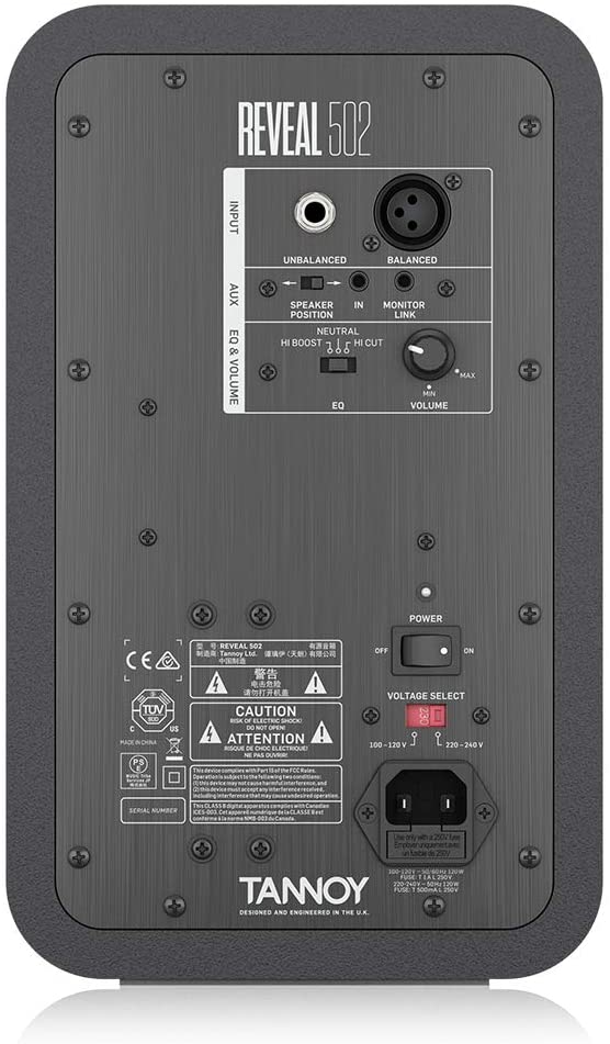 Tannoy Reveal 502 Studio Monitor - Each