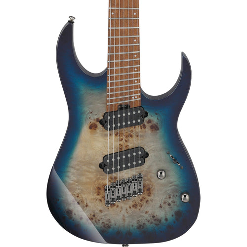 Ibanez RGMS7PB RG Multi Scale 7-String Electric Guitar - Cosmic Blue Starburst
