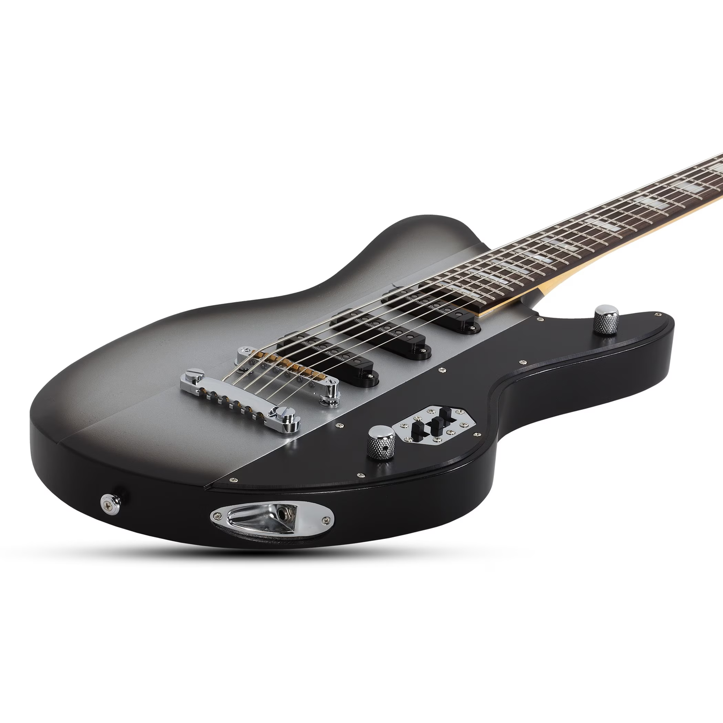 Schecter Robert Smith UltraCure VI Baritone Electric Guitar - Silver Burst Pearl