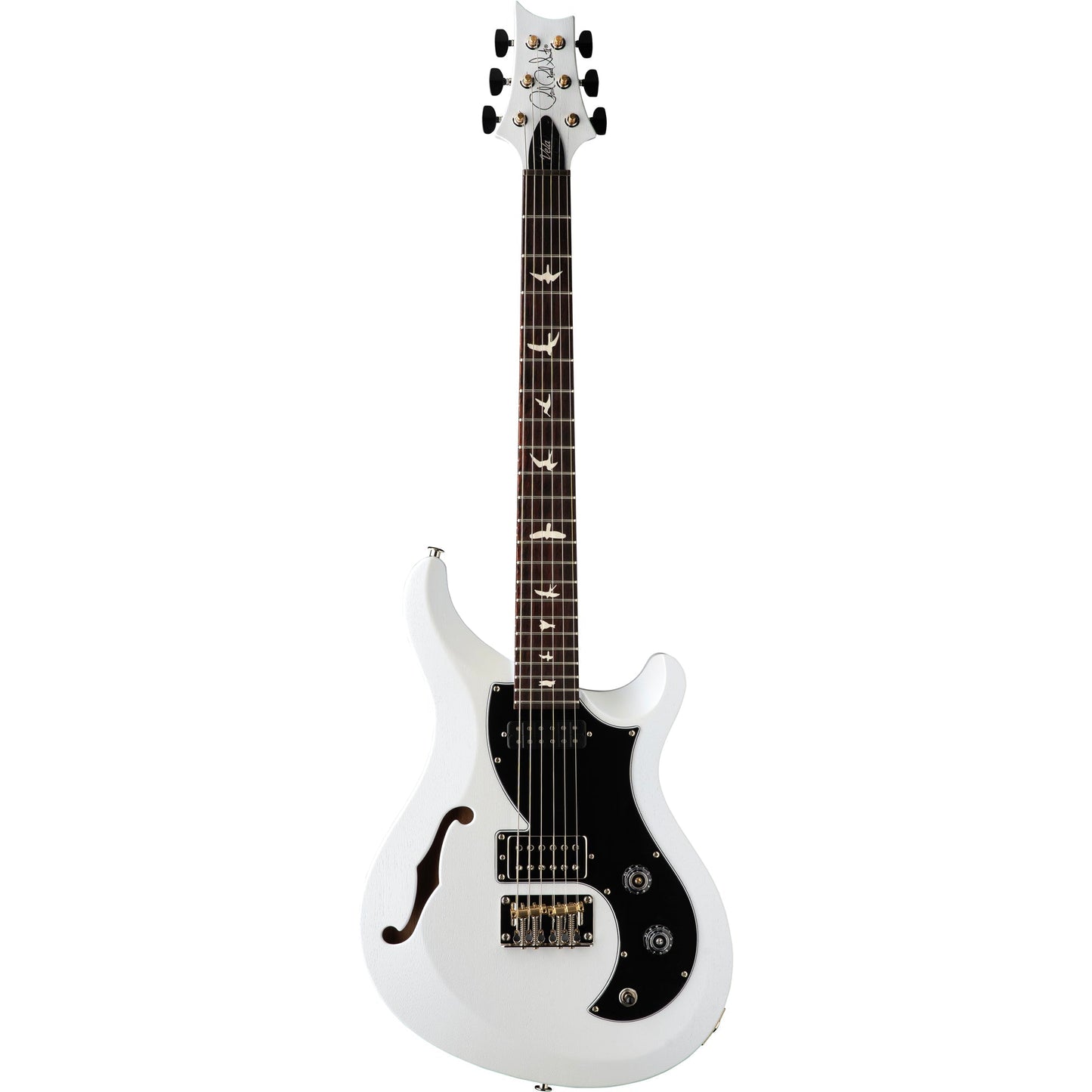 PRS S2 Vela Semi Hollow Satin Electric Guitar - Pearl White
