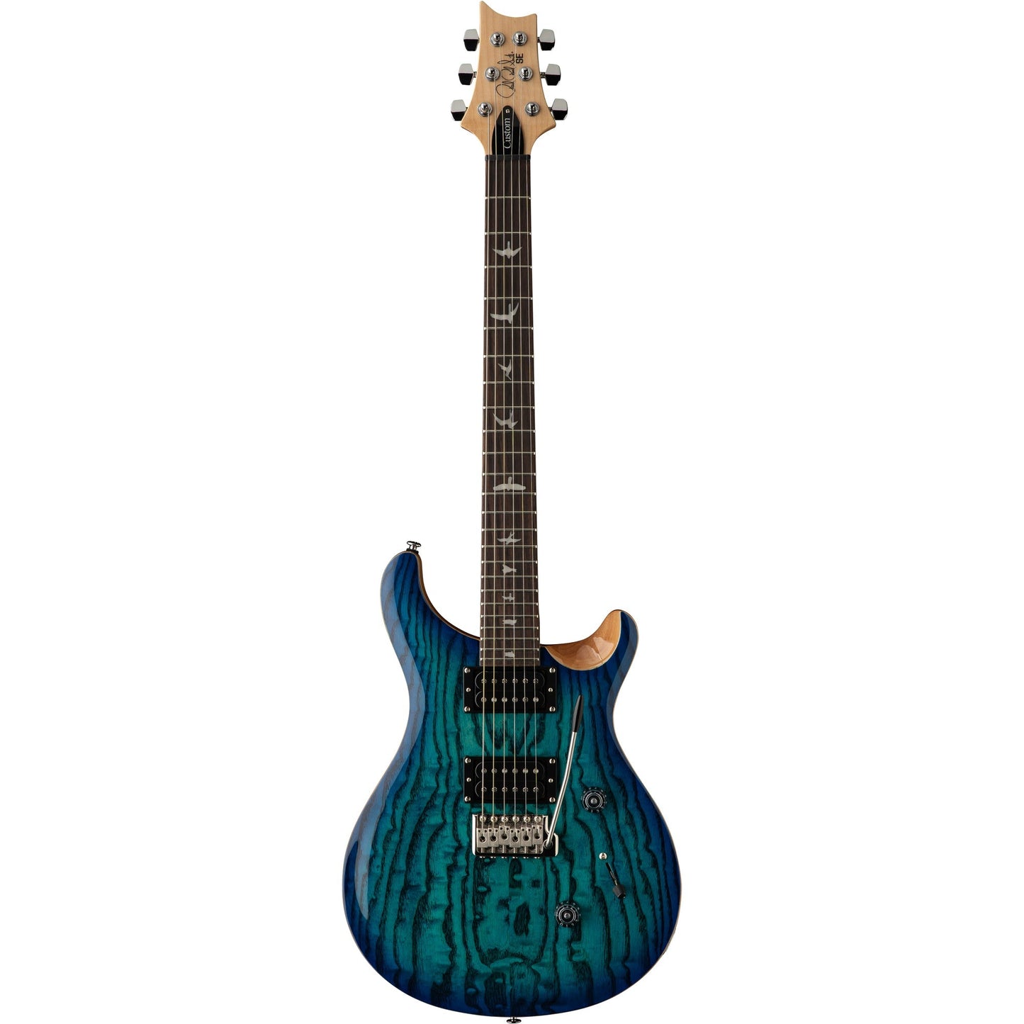 PRS SE Custom 24 Exotic Burled Ash Limited Edition Electric Guitar - Lake Blue