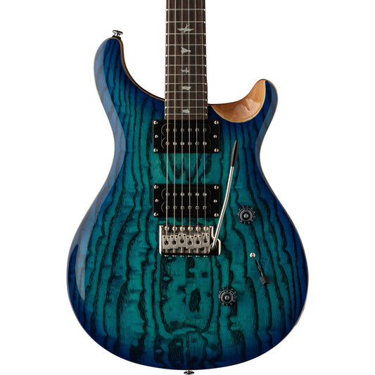 PRS SE Custom 24 Exotic Burled Ash Limited Edition Electric Guitar - Lake Blue