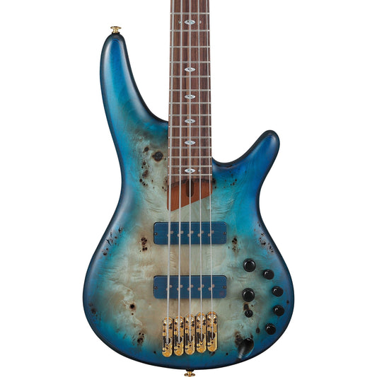 Ibanez SR6605 SR Prestige 5-String Electric Bass - Ghost Fleet Blue Burst