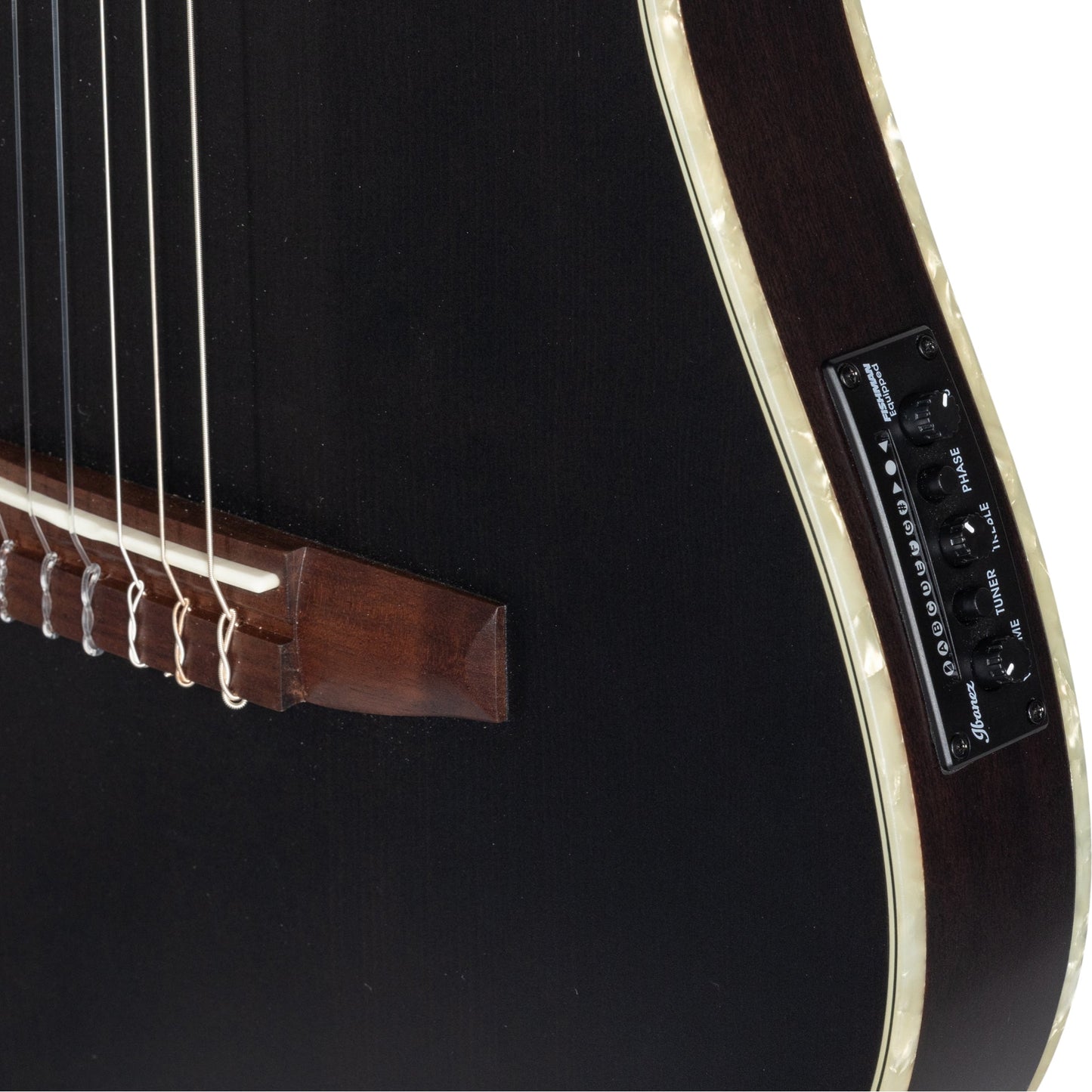 Ibanez TOD10N Left Handed Acoustic Electric Guitar - Transparent Black Flat