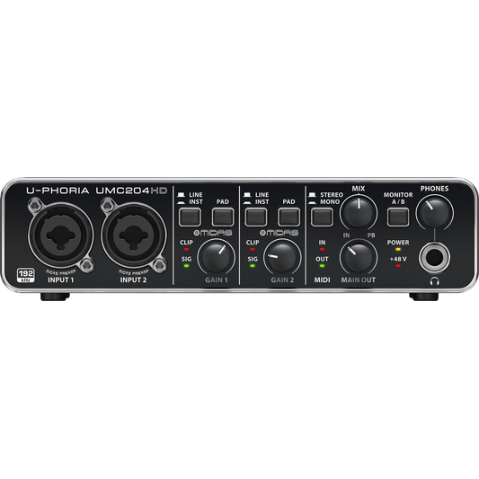 Behringer U-PHORIA UMC204HD USB 2.0 Audio Interface