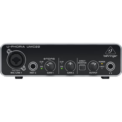 Behringer U-PHORIA UMC22 2x2 USB 2 Audio/Midi Interface