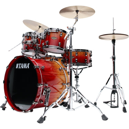 Tama Starclassic Walnut/Birch 5-Piece Shell Pack - Vermillion Bosse Fonce Fade