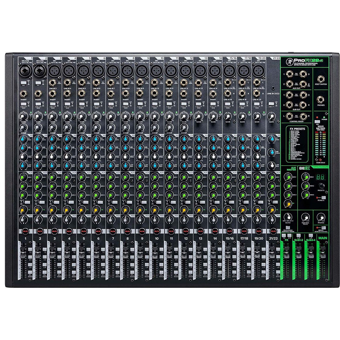 Mackie ProFX22v3 22-channel Mixer with USB and Effects