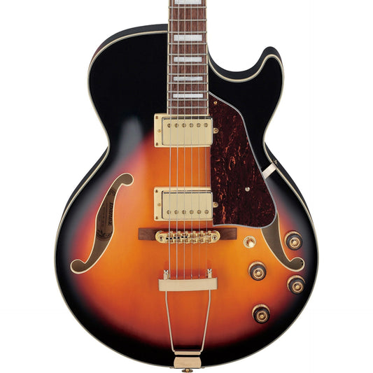 Ibanez AG75GBS AG Artcore Full-Hollow Electric Guitar, Brown Sunburst