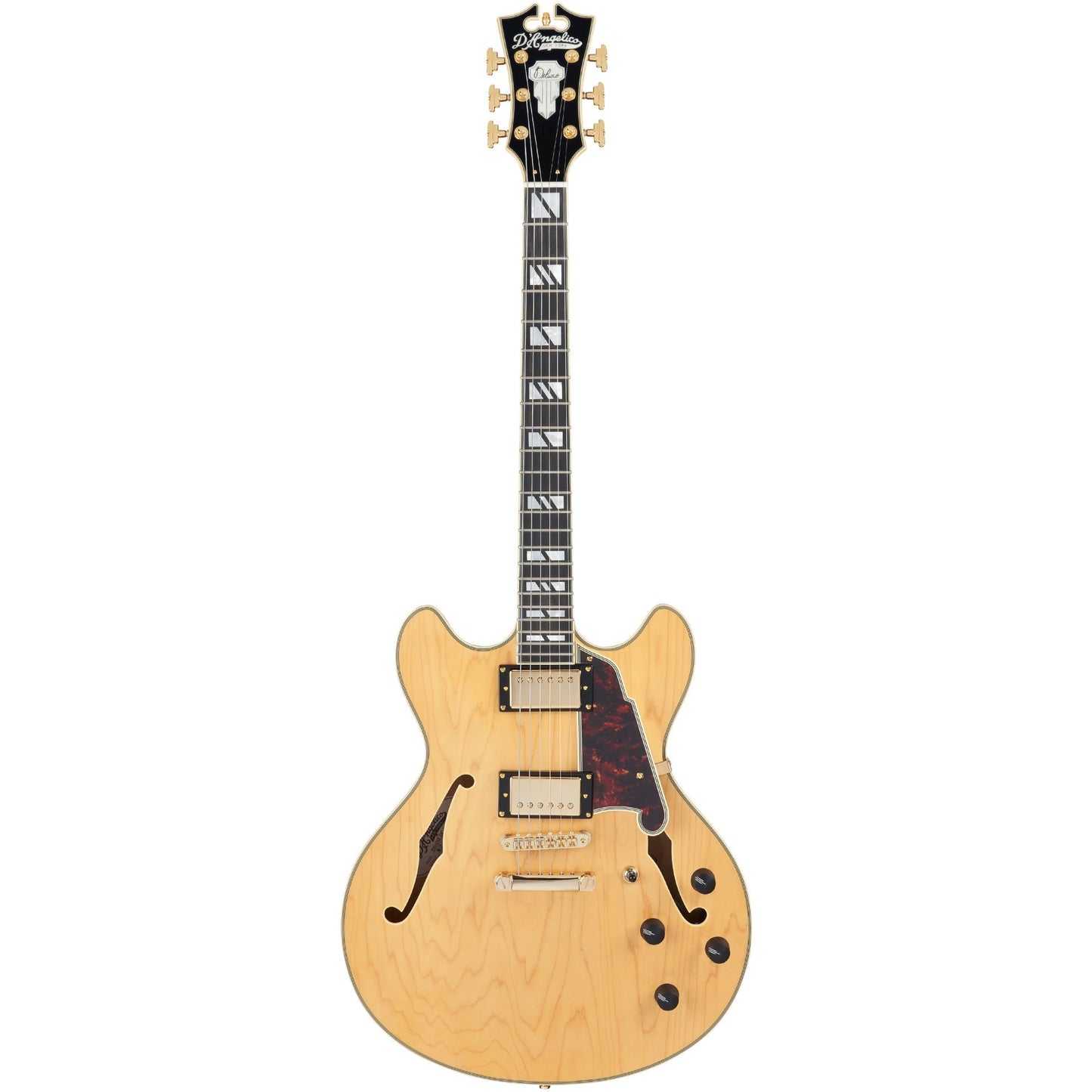D'Angelico Deluxe DC Semi-hollowbody Electric Guitar - Satin Honey