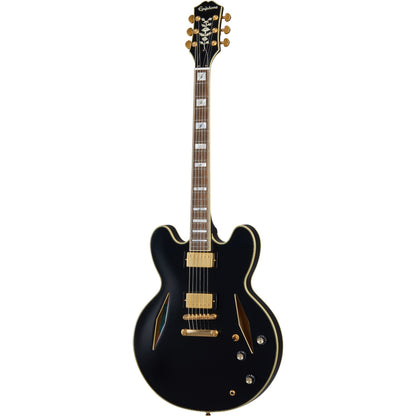 Epiphone Emily Wolfe Sheraton Stealth Semi Hollow Electric Guitar, Aged Black Gloss