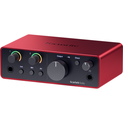 Focusrite Scarlett Solo 4th Gen, 2-in, 2-out USB Audio Interface
