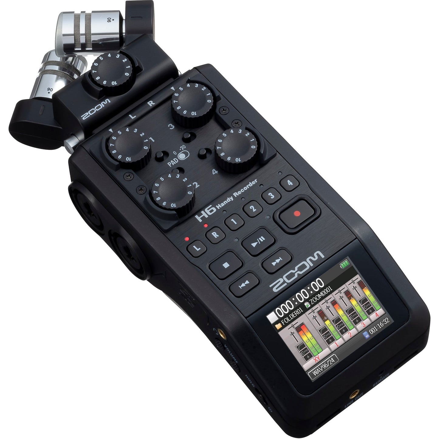 Zoom H6 All Black Handheld Recorder
