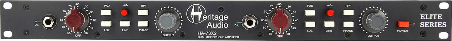 Heritage Audio HA73X2 Dual-Channel Full Rack Mic Pre
