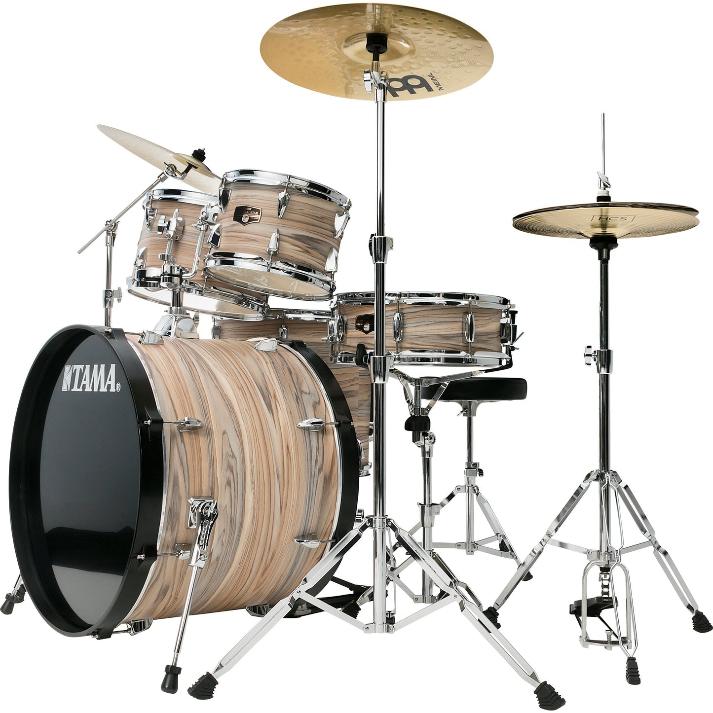 TAMA Imperialstar 5-piece Complete Kit - Natural Zebrawood Wrap