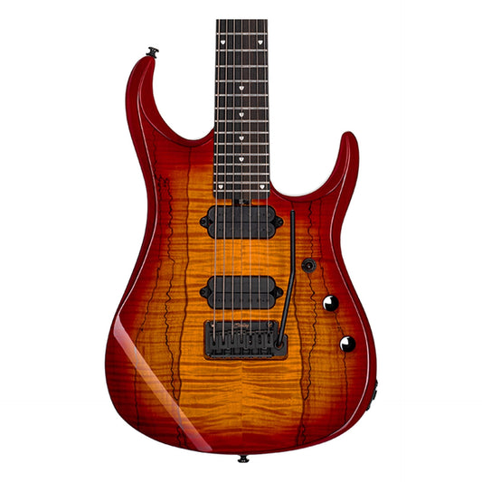 Sterling by Music Man John Petrucci Dimarzio 7-string - Blood Orange Burst