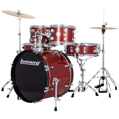 Ludwig Accent Series 5-Piece Drumset - Red Sparkle