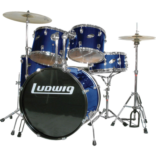 Ludwig Accent Series 5-Piece Drumset - Blue Sparkle