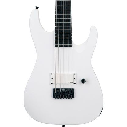 ESP LTD M-7HT Baritone 7-String Arctic Metal Electric Guitar, Snow White Satin