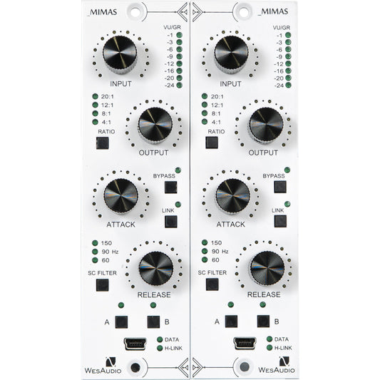 WesAudio _MIMAS Gemini Stereo Pair 500 Series Compressor